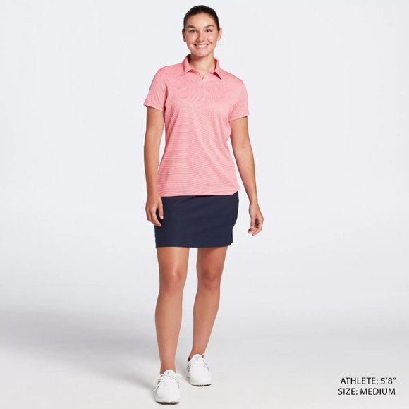 NWT Lady Hagen Women's Jacquard Mesh Short Sleeve Golf Polo - Picture 3 of 4
